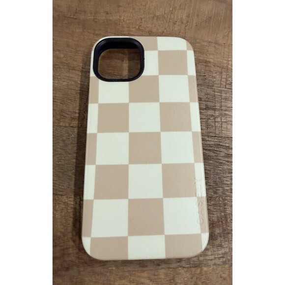 Casely Other - Casely Fit Check Checkerboard Nuetral Case iPhone 13 Magsafe